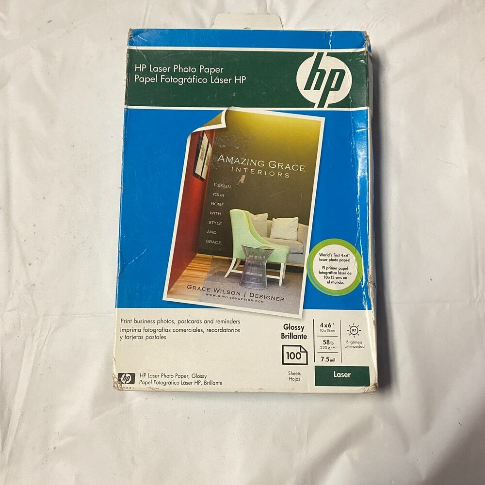 HP Premium Plus Photo Paper 4 x 6 Inch with Tab 90 Sheets High Gloss Inkjet